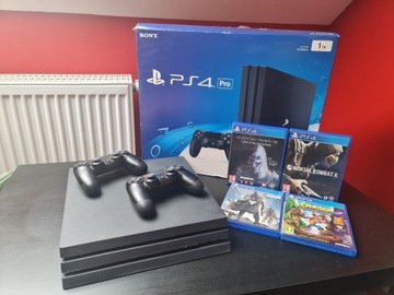 PlayStation 4 Pro 1TB - 2x Pady i zestaw 4 gier