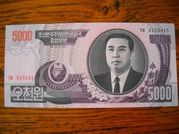 *** KOREA PN. 5000 WON WONÓW (UNC) BANKNOT PREZENT