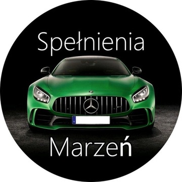 OPŁATEK NA TORT MERCEDES LOGO AUTO SAMOCHÓD 30 40 