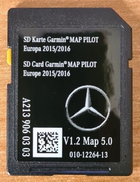 Mercedes Garmin Karta SD mapy Europa 2016