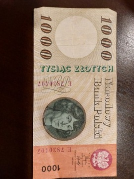 Banknot 1000 zł Kopernik 1965r E