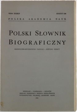 Polski Słownik Biograficzny Tom XXXII/3 zeszyt 134