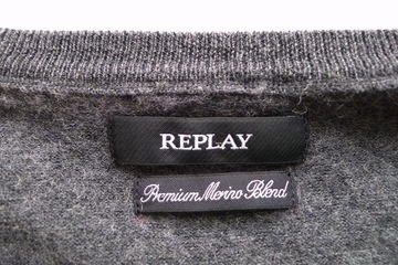 NOWY sweter welniany REPLAY Premium Merino Blend S