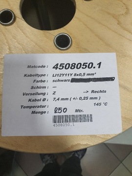 Kabel Elektroniczny, Przewód PUR Li12Y11Y 8x0,5mm