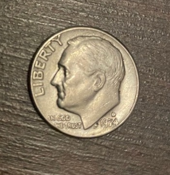 10 centów one dime USA 1974 moneta