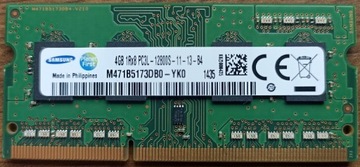 Pamięć do laptopa 4GB DDR3 Samsung PC3