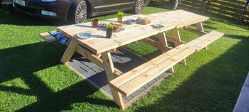 Stół drewniany ogrodowy impregnowany sosnowy