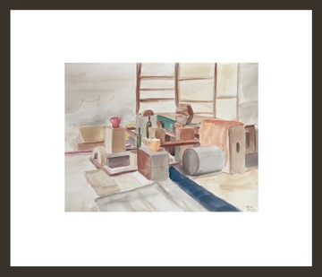 Obraz 64x50 Ręcznie malowany Akwarelami Akwarela