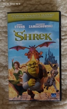 KASETA VHS DREAMWORKS -TYTUL;SHREK; ORYGINAL-TANIO