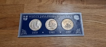 Wizyty Jana Pawła II w Polsce 3 medale 79, 83, 87