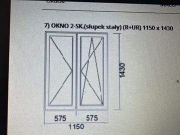 Sprzedam Okno 115x143