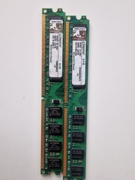 4GB = 2 x Pamięć RAM 2gb Kingston KVR800D2N6/2G