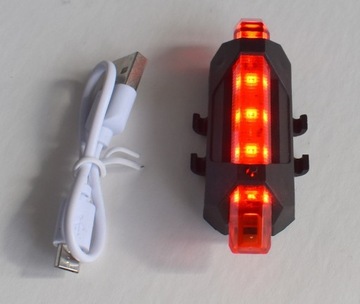 Lampka rowerowa tył LED / USB