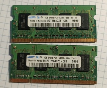 Pamięć Samsung 2x1GB 667MHz DDR2