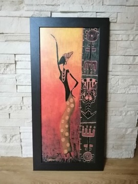 Obraz w stylu afrykańskim 37 x 77,5 cm