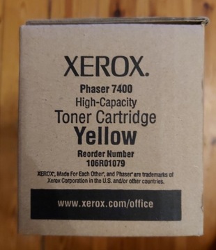 Toner Xerox Phaser 7400 żółty oryginalny. 