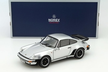 Norev Porsche 911 Turbo, 3.3L 1977 Silver 1/18