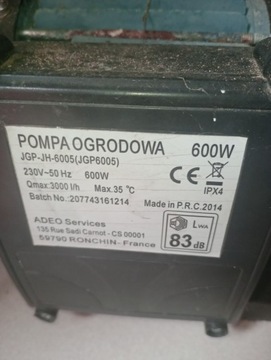 Pompa ogrodowa 