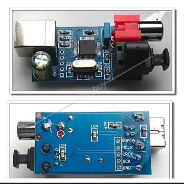 DAC DTS I2S - CM108 karta muzyczna USB SPDIF