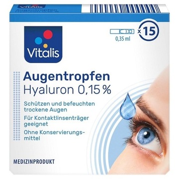 krople do oczu Vitalis Hyaluron 0,15%