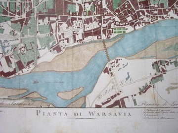 1831 ORYGINAŁ WARSZAWA Mazowsze - plan miasta 