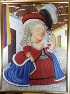obraz inspirowany F. Botero "Maria Antonina"