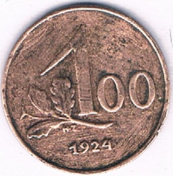 AUSTRIA 100 koron 1924