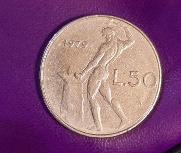 Włochy 1977r lire 50 moneta Włoska Republika