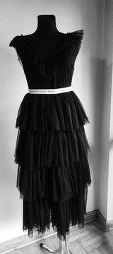 LILY MCBEE Sukienka szyfonowa czarna