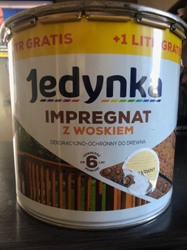 Impregnat do drewna z woskiem bezbarwny "Jedynka" 10 L +1L gratis