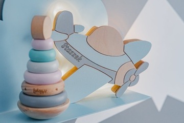 Lampka LED samolot , dekoracja pokoju dziecka 