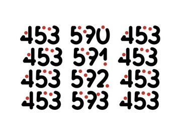 Proste numery 453 59X 453 komplet czterech numerow