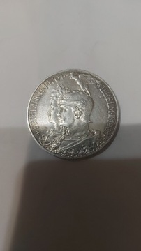 5 marek w srebrze,Cesarstwo Prus 1901r.Nr1