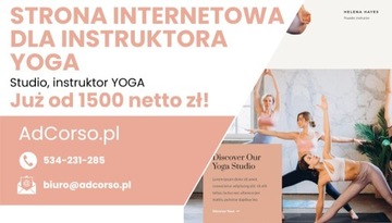 Strona internetowa dla studia/instruktora YOGA