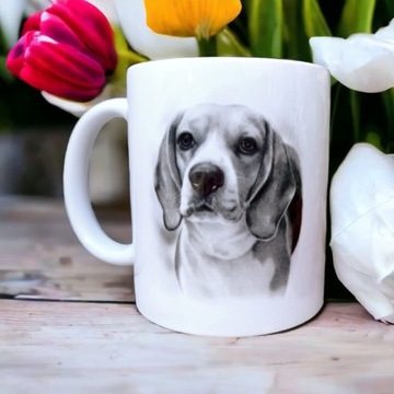 Kubek Beagle ze zdjęciem do kawy herbaty prezent