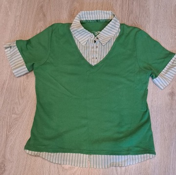 Zielona bluzka 2w1 rozmiar 40