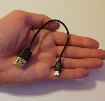 kabel kabelek 20cm micro USB męski na USB męski