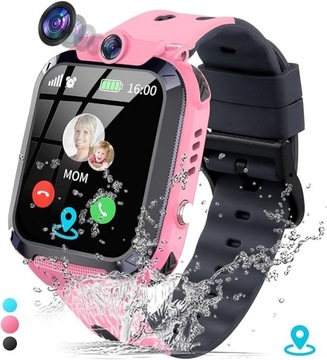 Zegarek, Smartwatch dla dzieci GPS, rozmowy Czarny