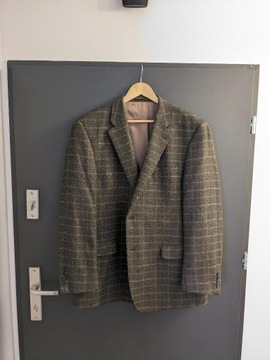 Marynarka Carl Gross XXL tweed w kratę harris