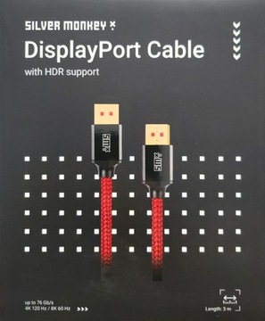 Kabel Silver Monkey X DisplayPort 1.4 DisplayPort