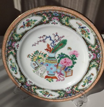 Talerz porcelanowy chiński ręcznie malowany