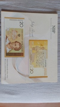 Folder do banknotu 20zł Juliusz Słowacki