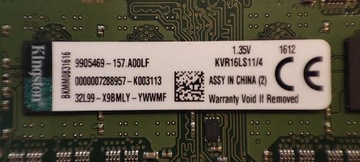 Kingston KVR16LS11/4 DDR3L 4GB CL11