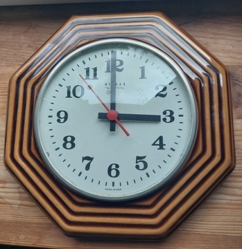 ceramiczny zegar ścienny, Weimar lata 70.