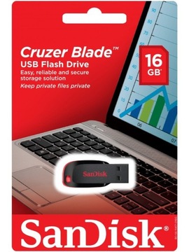 Pendrive SANDISK Cruzer Blade 16GB - NISKA CENA! 