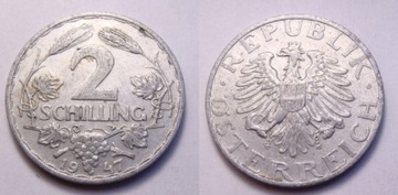 Austria 2 szyling 1947 r.