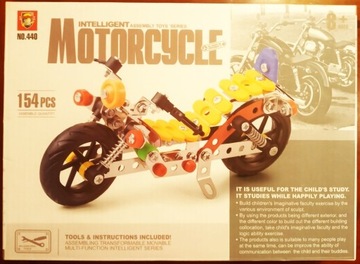 Motocykl Motor 3D Klocki konstrukcyjne metalowe