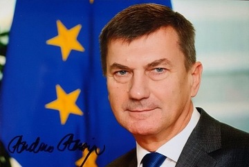 Andrus Ansip - premier Estonii - autograf