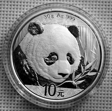 Chińska Panda 2018  10 Yuan SREBRO