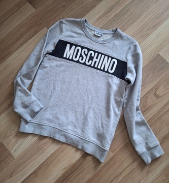 Moschino szara bluza z logo rozmiar XS/S